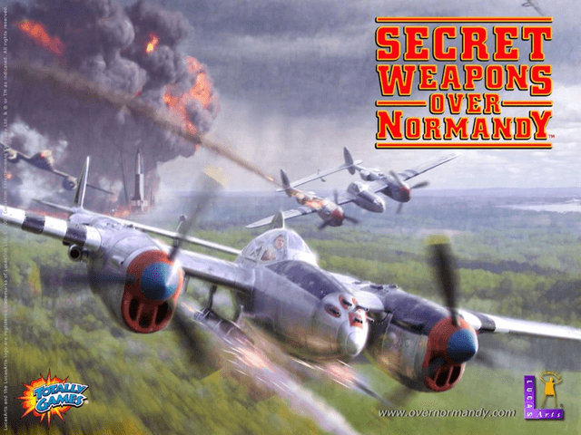 Secret Weapons Over Normandy title screen for Xbox